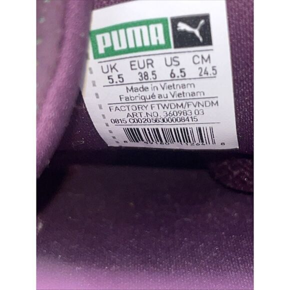 Puma Roma Mono Translucent Suede Sneakers Womens 6.5 Purple Clean Rare Shoes Gym - Picture 14 of 16